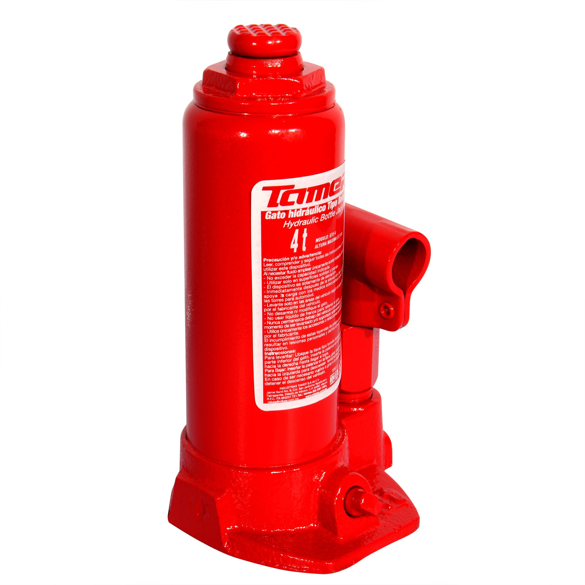 Gato hidráulico de botella con tornillo de extensión (4 ton)