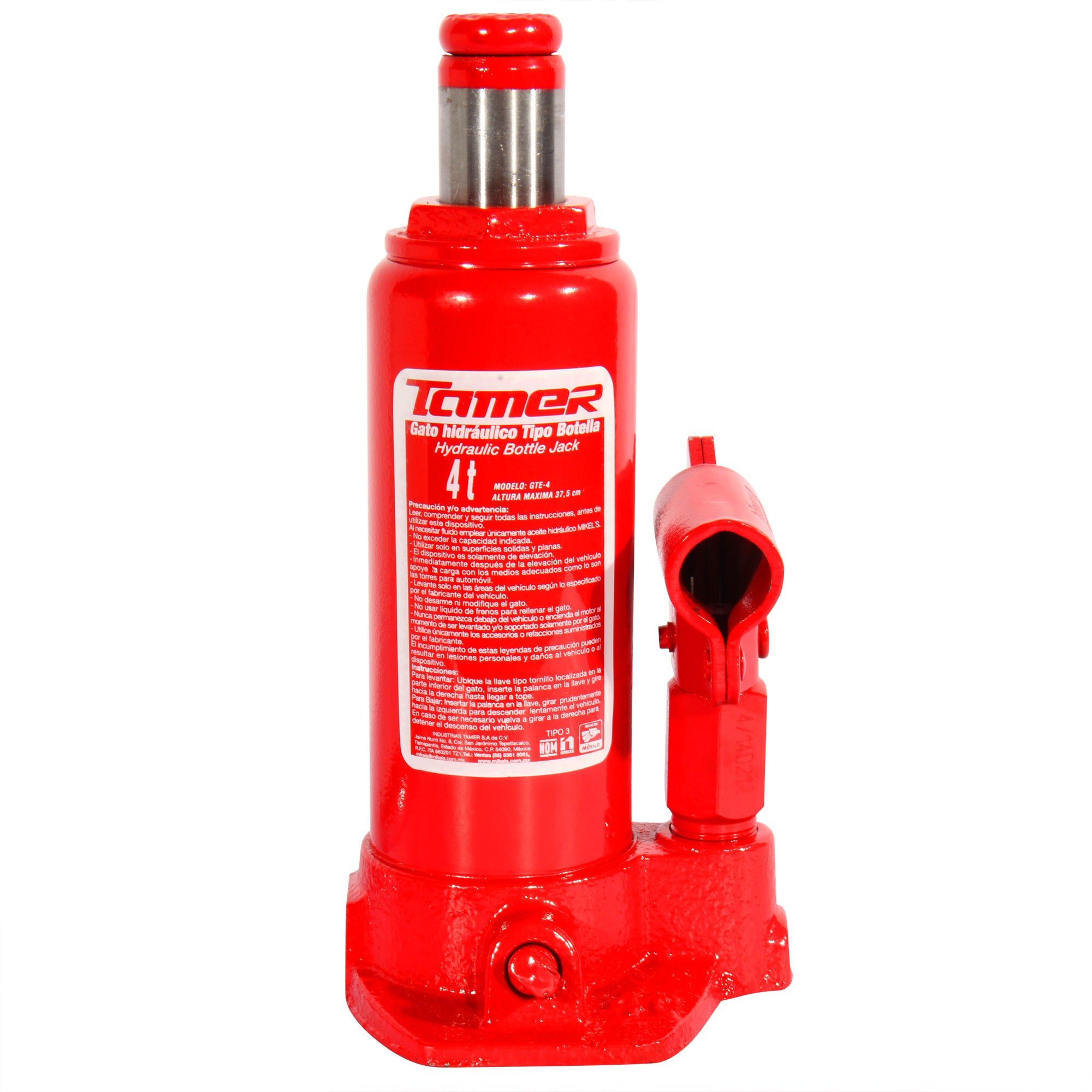 Gato hidráulico de botella con tornillo de extensión (4 ton)