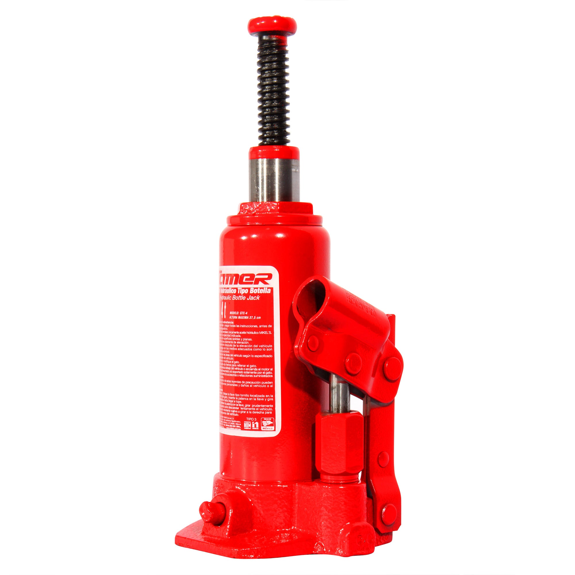 Gato hidráulico de botella con tornillo de extensión (4 ton)