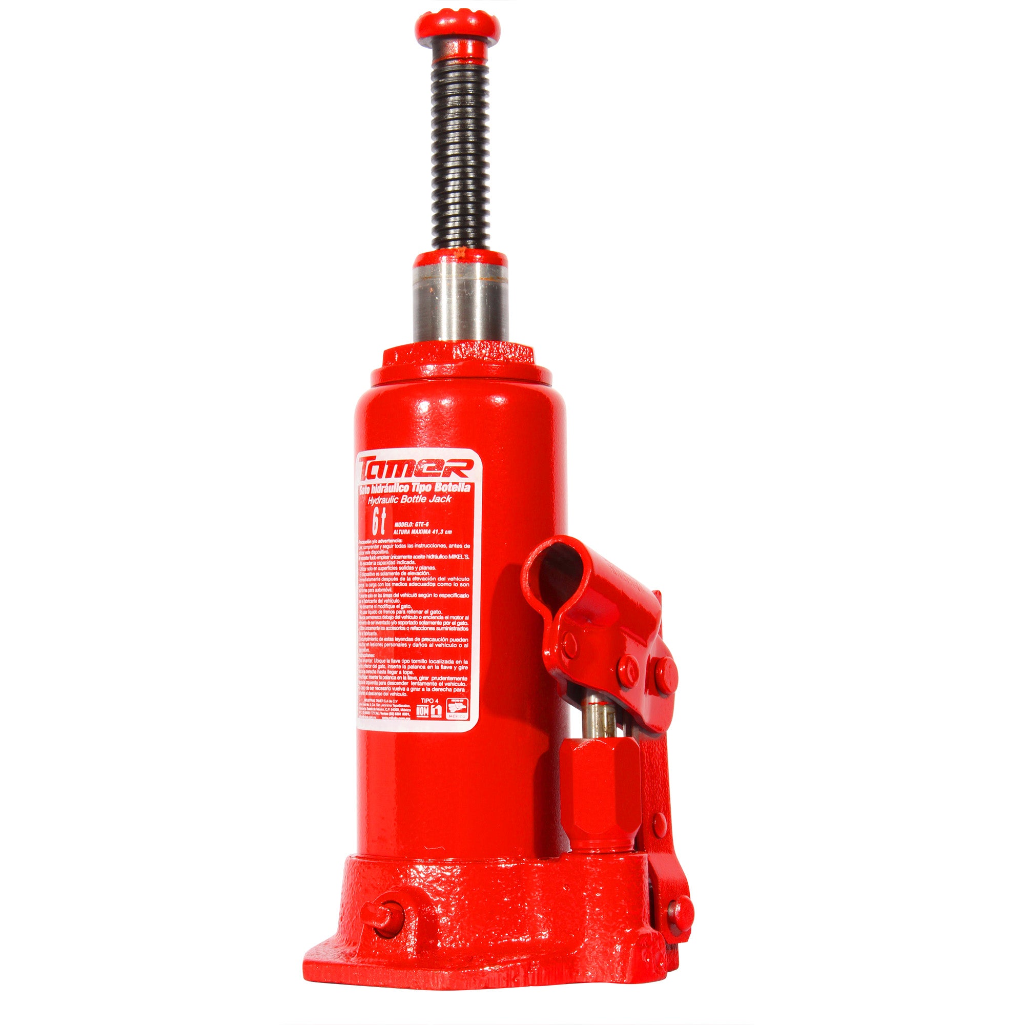 Gato hidráulico de botella con tornillo de extensión (6 ton)
