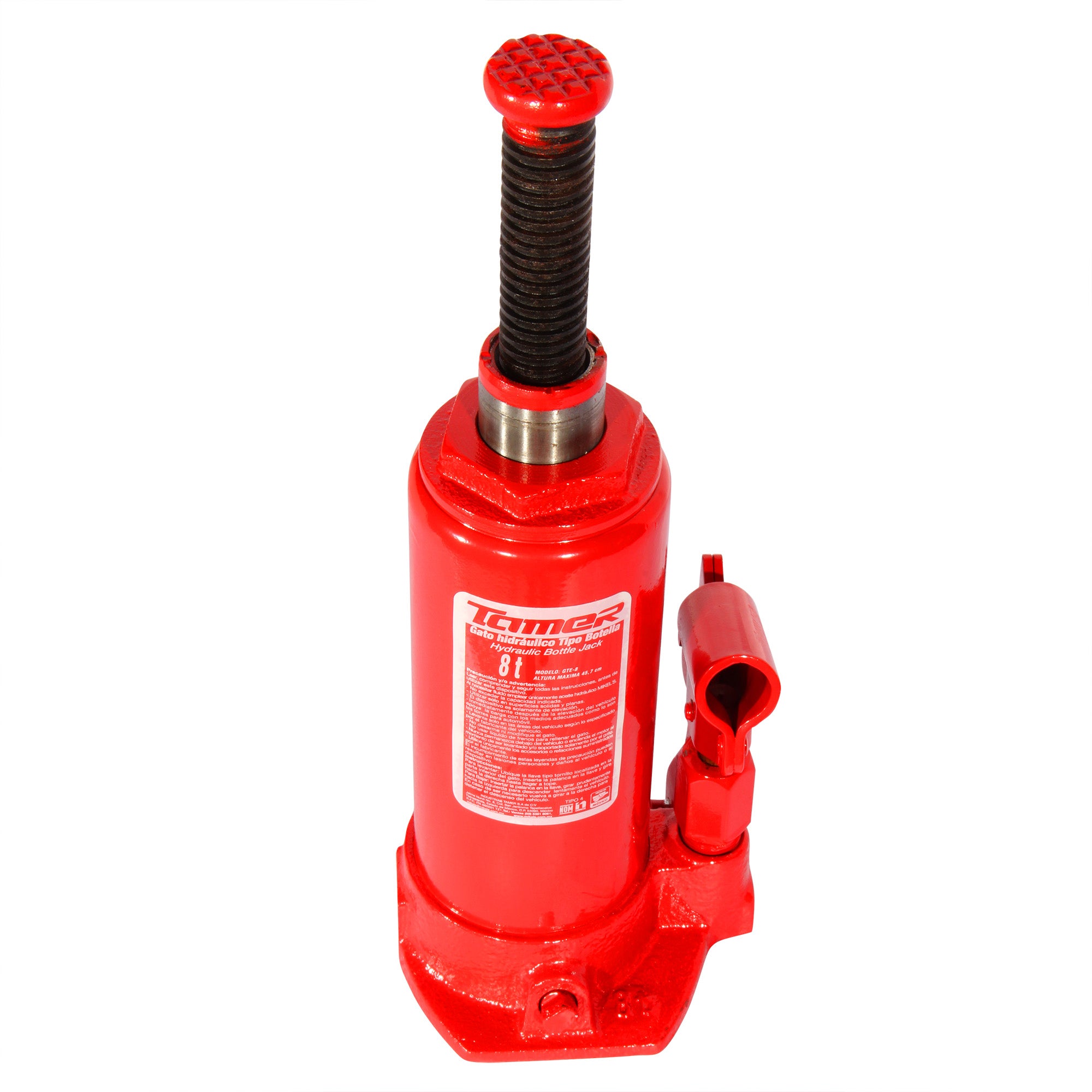Gato hidráulico de botella con tornillo de extensión (8 ton)