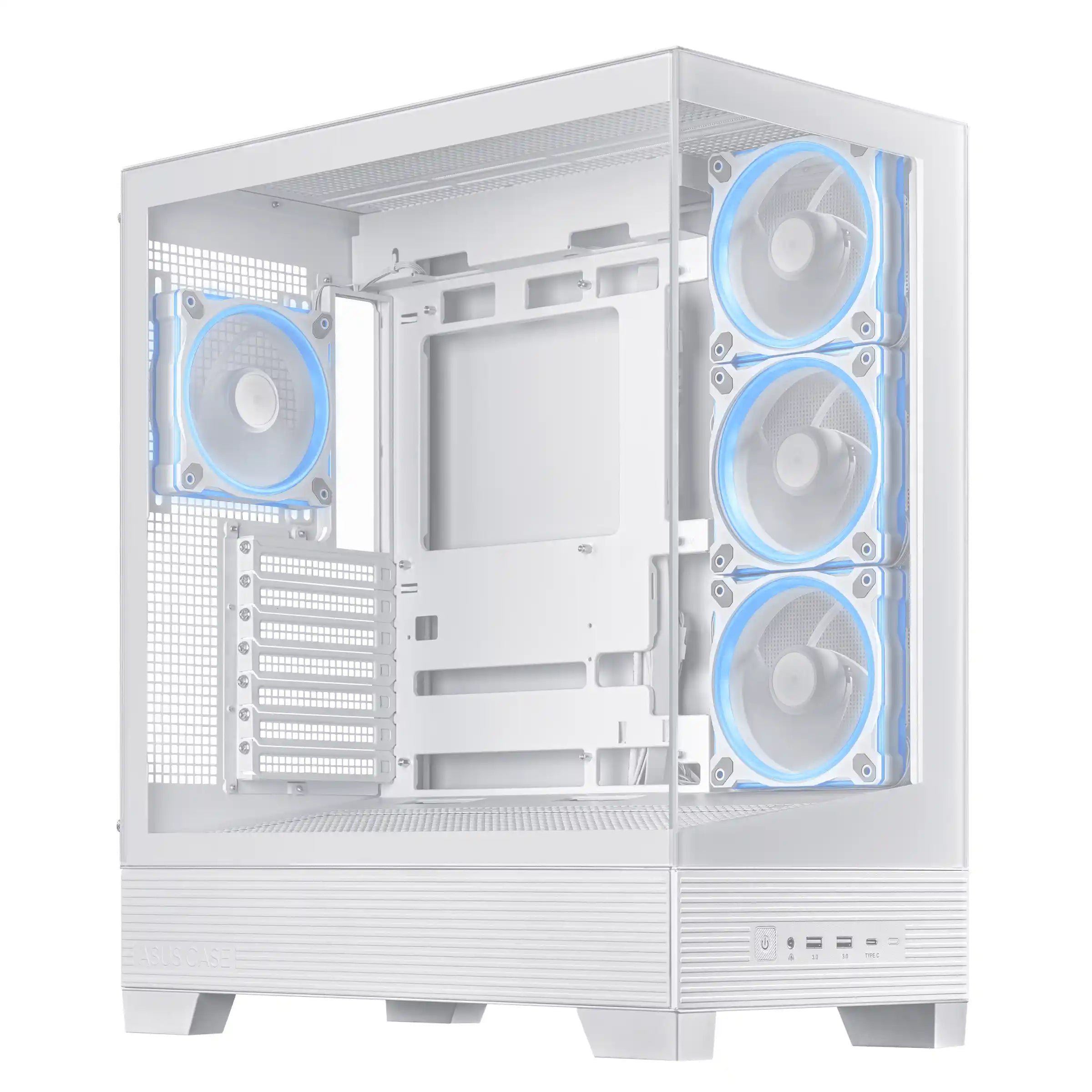 ASUS - Gabinete Asus A31 TG Midi-Tower ATX/Micro-ATX/Mini-ITX USB 3.0 sin Fuente sin Ventiladores Instalados Blanco