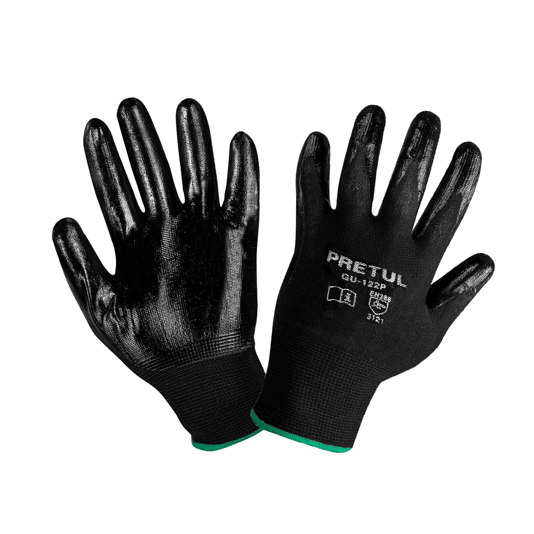 Guantes de nylon recubiertos de nitrilo, M, PRETUL