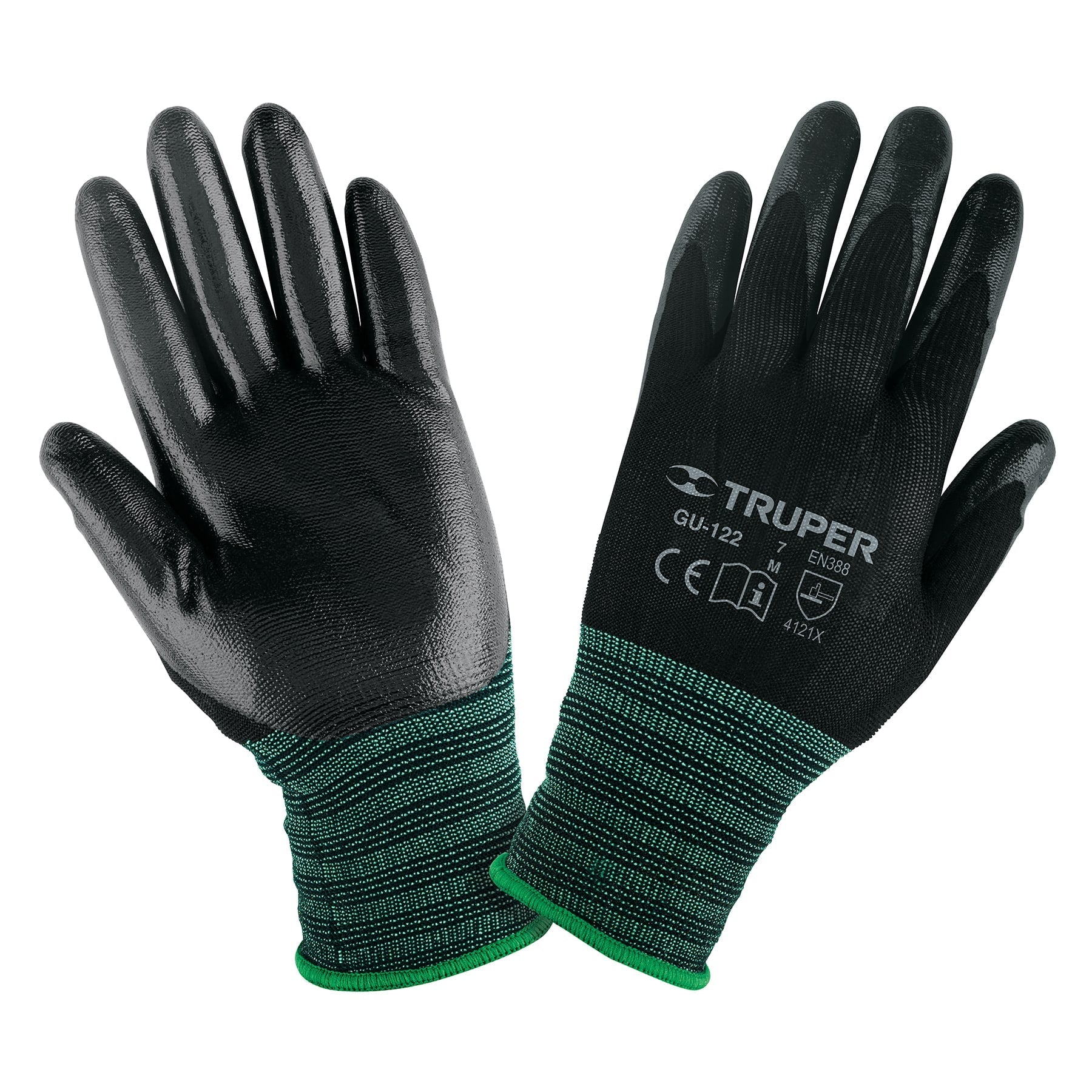 Guantes de nylon recubiertos de nitrilo, M, TRUPER