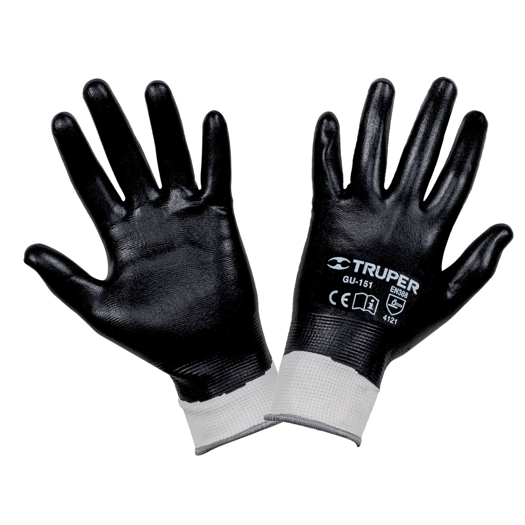Guantes de poliester recubiertos de nitrilo, CH, TRUPER