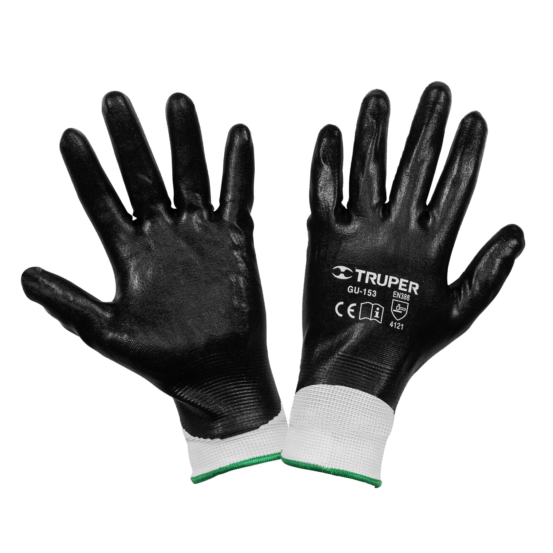 Guantes de poliester recubiertos de nitrilo, G, TRUPER