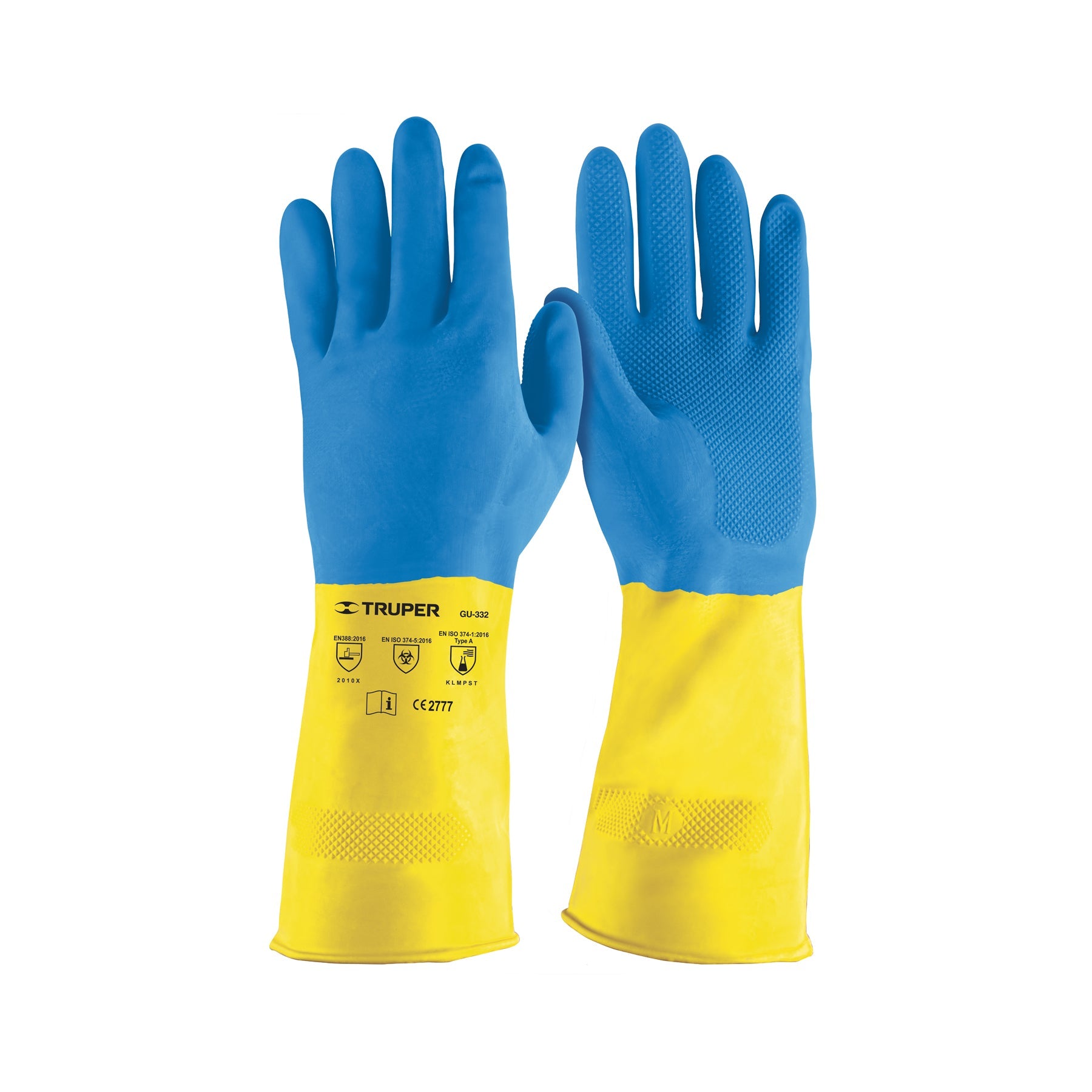 Guantes de latex reforzados para limpieza, M, TRUPER