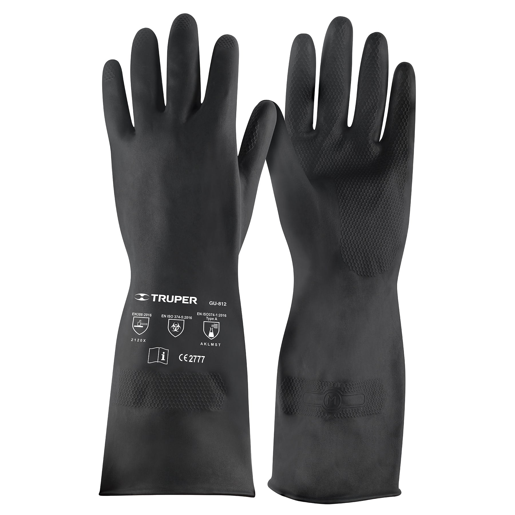 Guantes de neopreno para manejo de quimicos, M, TRUPER
