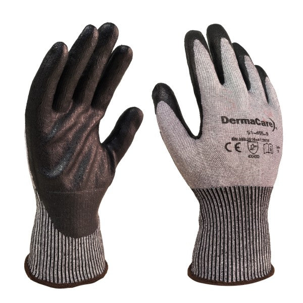 GUANTE 15G ANTICORTE PALMA NITRILO+ T7