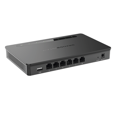 GRANDSTREAM - Router Gigabit VPN / Balanceador de cargas / 30,000 sesiones NAT /  6 puertos 10/100/1000 Mbps (WAN/LAN) / Compatible con GWN Cloud.
