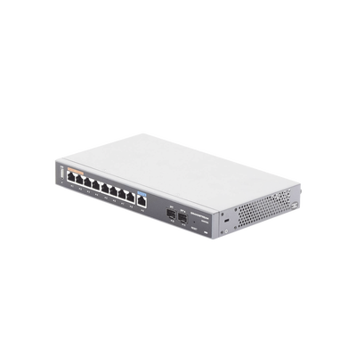 GRANDSTREAM - Router Gigabit VPN / Balanceador de cargas / 60,000 sesiones NAT /  9 puertos 10/100/1000 Mbps + 2 puertos SFP (WAN/LAN) / 1 puerto entrada PoE(af/at) / 2 puertos salida PoE (af/at) / Compatible con GWN Cloud.