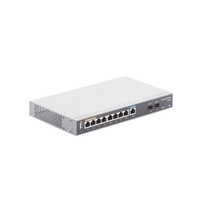 GRANDSTREAM - Router Gigabit VPN / Balanceador de cargas / 60,000 sesiones NAT /  9 puertos 10/100/1000 Mbps + 2 puertos SFP (WAN/LAN) / 1 puerto entrada PoE(af/at) / 2 puertos salida PoE (af/at) / Compatible con GWN Cloud.