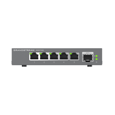 GRANDSTREAM - Switches de red Multi-Gigabit de 2.5G No Administrable / 5 Puertos RJ45 de 100/1000/2500Mbps / 1 puerto de fibra SFP+