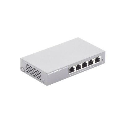 GRANDSTREAM - Switch PoE+ Gigabit No Administrable / 5 puertos 10/100/1000 Mbps / 4 puertos PoE+ / hasta 60W
