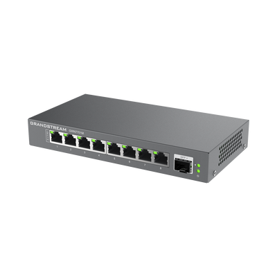 GRANDSTREAM - Switches de red Multi-Gigabit de 2.5G No Administrable / 8 Puertos RJ45 de 100/1000/2500Mbps / 1 puerto de fibra SFP+