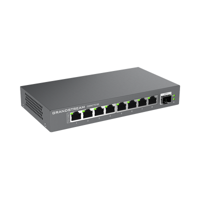 GRANDSTREAM - Switches de red Multi-Gigabit de 2.5G No Administrable / 8 Puertos RJ45 de 100/1000/2500Mbps / 1 puerto de fibra SFP+