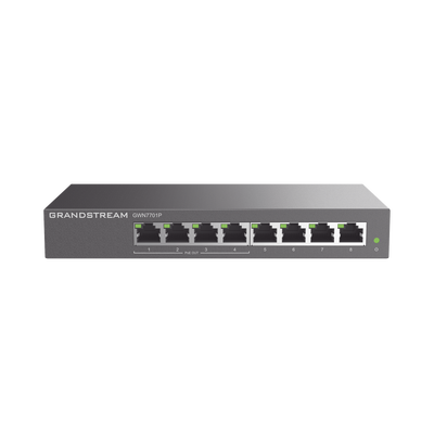 GRANDSTREAM - Switch PoE+ Gigabit No Administrable / 8 puertos 10/100/1000 Mbps / 4 puertos PoE+ /  hasta 60W