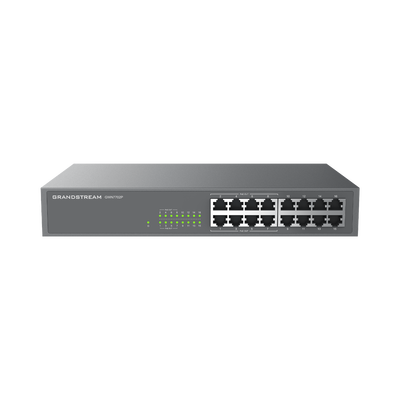 GRANDSTREAM - Switch PoE+ 16 Puertos Gigabit No Administrable / 8 puertos 10/100/1000 Mbps / 8 puertos PoE+ / hasta 145W