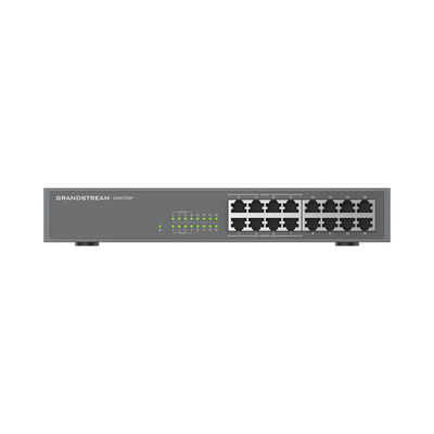 GRANDSTREAM - Switch PoE+ 16 Puertos Gigabit No Administrable / 8 puertos 10/100/1000 Mbps / 8 puertos PoE+ / hasta 145W