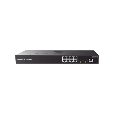 GRANDSTREAM - Switch PoE+ Gigabit Administrable / 8 puertos 10/100/1000 Mbps + 2 Puertos SFP Uplink / Hasta 120W / Compatible con GWN Cloud.