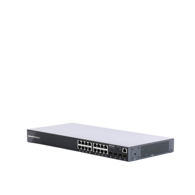 GRANDSTREAM - Switch Gigabit PoE+ Administrable / 16 puertos 10/100/1000 Mbps + 4 Puertos SFP Uplink / Hasta 240W / Compatible con GWN Cloud.