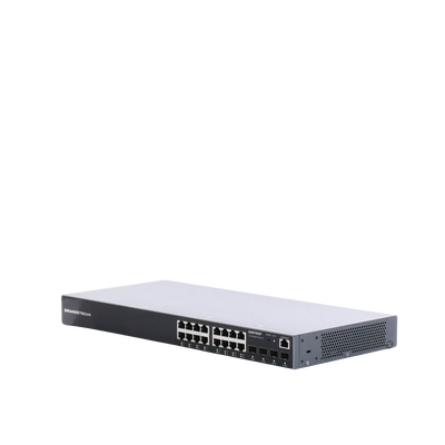 GRANDSTREAM - Switch Gigabit PoE+ Administrable / 16 puertos 10/100/1000 Mbps + 4 Puertos SFP Uplink / Hasta 240W / Compatible con GWN Cloud.