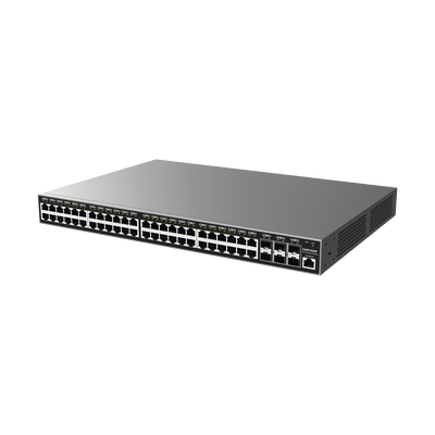 GRANDSTREAM - Switch Gigabit PoE+ Administrable / 48 puertos 10/100/1000 Mbps + 6 Puertos SFP+ / Hasta 400W / Compatible con GWN Cloud.