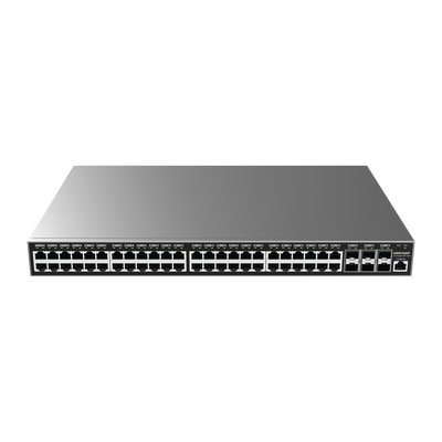 GRANDSTREAM - Switch Gigabit PoE+ Administrable / 48 puertos 10/100/1000 Mbps + 6 Puertos SFP+ / Hasta 400W / Compatible con GWN Cloud.