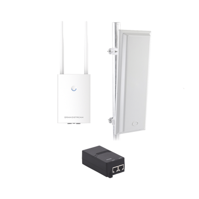 GRANDSTREAM - Kit de radio GWN7605LR con antena TXS25619DP, para amplia cobertura de WiFi en 90º, frecuencia (2.4 a 2.5 GHz) y (5.1 a 6.5 GHz), 1.27 Gbps y administración desde la nube gratuita