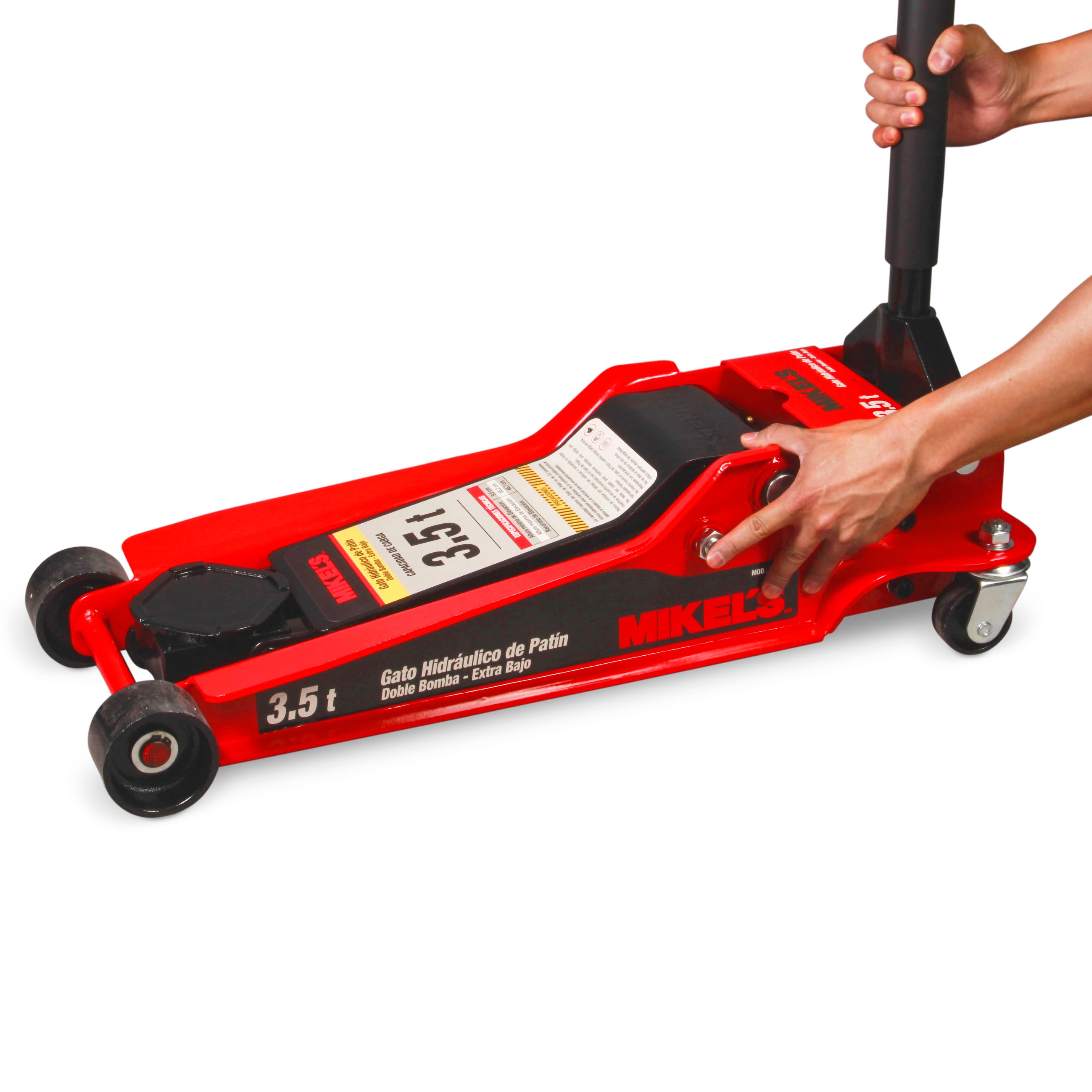 Gato hidráulico de patín Extra Bajo Levante Rápido (3.5 ton)