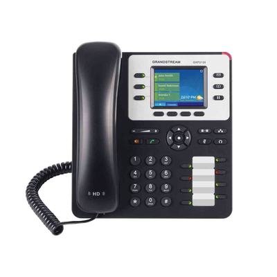 GRANDSTREAM - Teléfono IP Empresarial de 3 Líneas con 4 teclas de función, 8 teclas de extensión BLF y conferencia de 4 vías. PoE