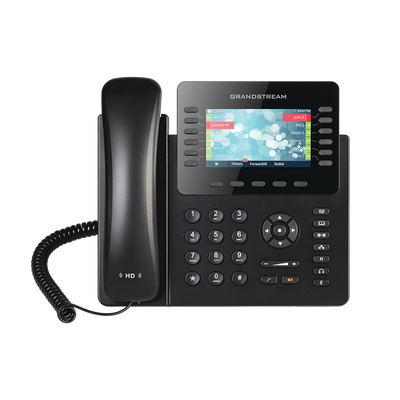 GRANDSTREAM - Teléfono IP empresarial de 12 Líneas con 5 teclas de función y conferencia de 4 vías, PoE