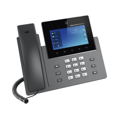 GRANDSTREAM - Videoteléfono IP GXV3450 para Android / Pantalla Táctil Capacitiva de 5 Pulgadas 1280 x 720 / Cámara CMOS de 2 Megapíxeles / Wi-Fi 5 y Bluetooth 5.0 / 16 Líneas SIP / PoE/PoE+ / Android 11 / Videoconferencia HD 720p