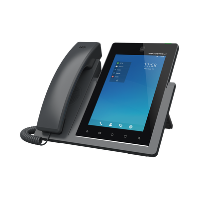 GRANDSTREAM - Teléfono IP Android 11, 16 líneas SIP con 16 cuentas, pantalla táctil  7", puertos Gigabit, Wi-Fi, Bluetooth, PoE, codec Opus, IPV4/IPV6 con gestión en la nube GDMS