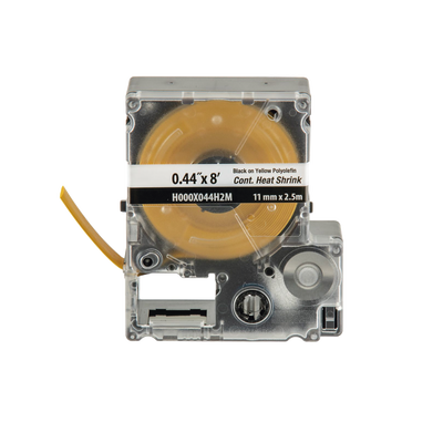 PANDUIT - Casete de Etiquetas Continuas Termorretráctil 11.2 mm. de Ancho x 2.4 Metros (7.87 Pies) de Largo. Poliolefina Amarilla