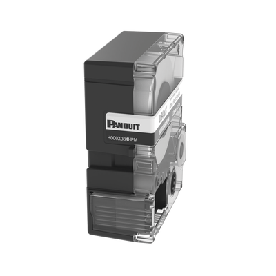 PANDUIT - Casete de Etiquetas de Poliolefina de Cinta Continua, Tubo Termocontráctil, 21.3 mm (0.84 pulgadas) de Ancho y 2.4 metros (7.87 pies) de Largo, Para Cables de 4.3 a 12.7 mm (8-1 AWG) de Diámetro, Color Blanco