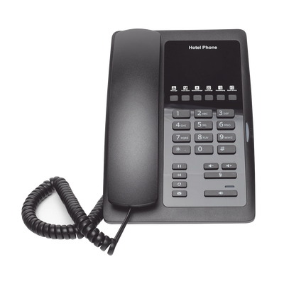 FANVIL - Teléfono IP para Hotelería, profesional con 6 teclas programables para servicio rápido (Hotline), plantilla personalizable con PoE