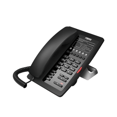 FANVIL - Teléfono IP para Hotelería, profesional con 6 teclas programables para servicio rápido (Hotline), plantilla personalizable con PoE