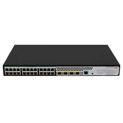 H3C - Switch H3C S5120V3-28S-PWR-LI L3  Ethernet con 24 puertos 10/100/1000BASE-T PoE+ y 4 puertos 1G/10G BASE-X SFP Plus (AC)