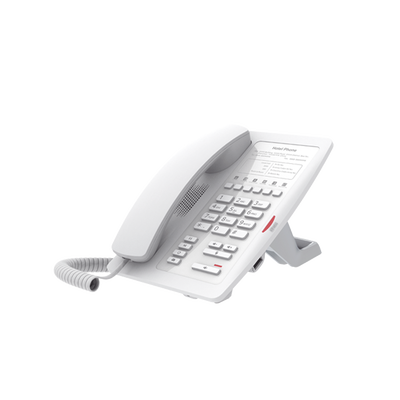 FANVIL - Teléfono IP para Hotelería, profesional con 6 teclas programables para servicio rápido (Hotline), plantilla personalizable con PoE