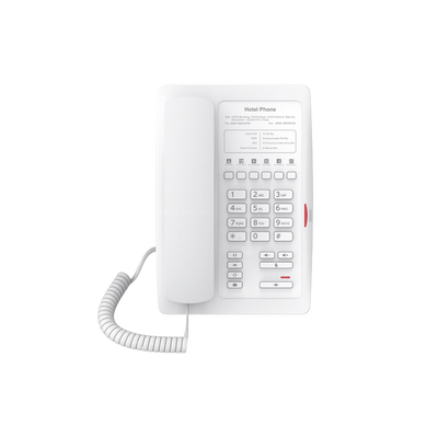 FANVIL - Teléfono IP para Hotelería, profesional con 6 teclas programables para servicio rápido (Hotline), plantilla personalizable con PoE