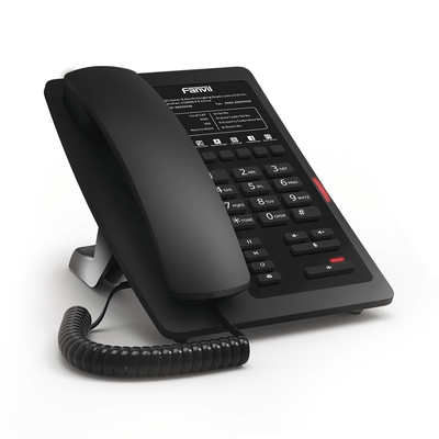 FANVIL - Teléfono IP WiFi para Hotelería, profesional con 6 teclas programables para servicio rápido (Hotline), plantilla personalizable con PoE