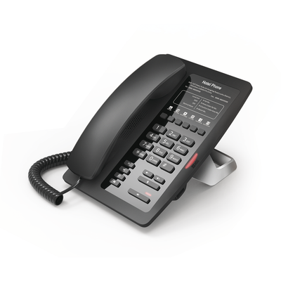 FANVIL - Teléfono IP WiFi para Hotelería, profesional con 6 teclas programables para servicio rápido (Hotline), plantilla personalizable con PoE