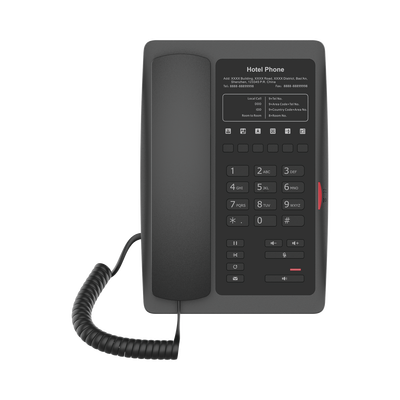 FANVIL - Teléfono IP WiFi para Hotelería, profesional con 6 teclas programables para servicio rápido (Hotline), plantilla personalizable con PoE