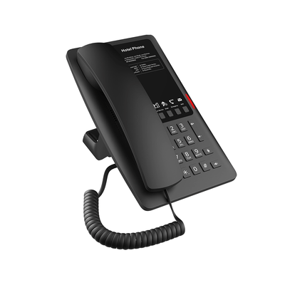 FANVIL - Teléfono IP para Hotelería, Puerto USB-A para carga, 5 teclas programables para servicio rápido (Hotline), plantilla personalizable con PoE