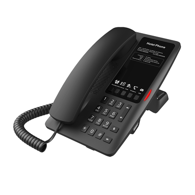 FANVIL - Teléfono IP para Hotelería, Puerto USB-A para carga, 5 teclas programables para servicio rápido (Hotline), plantilla personalizable con PoE