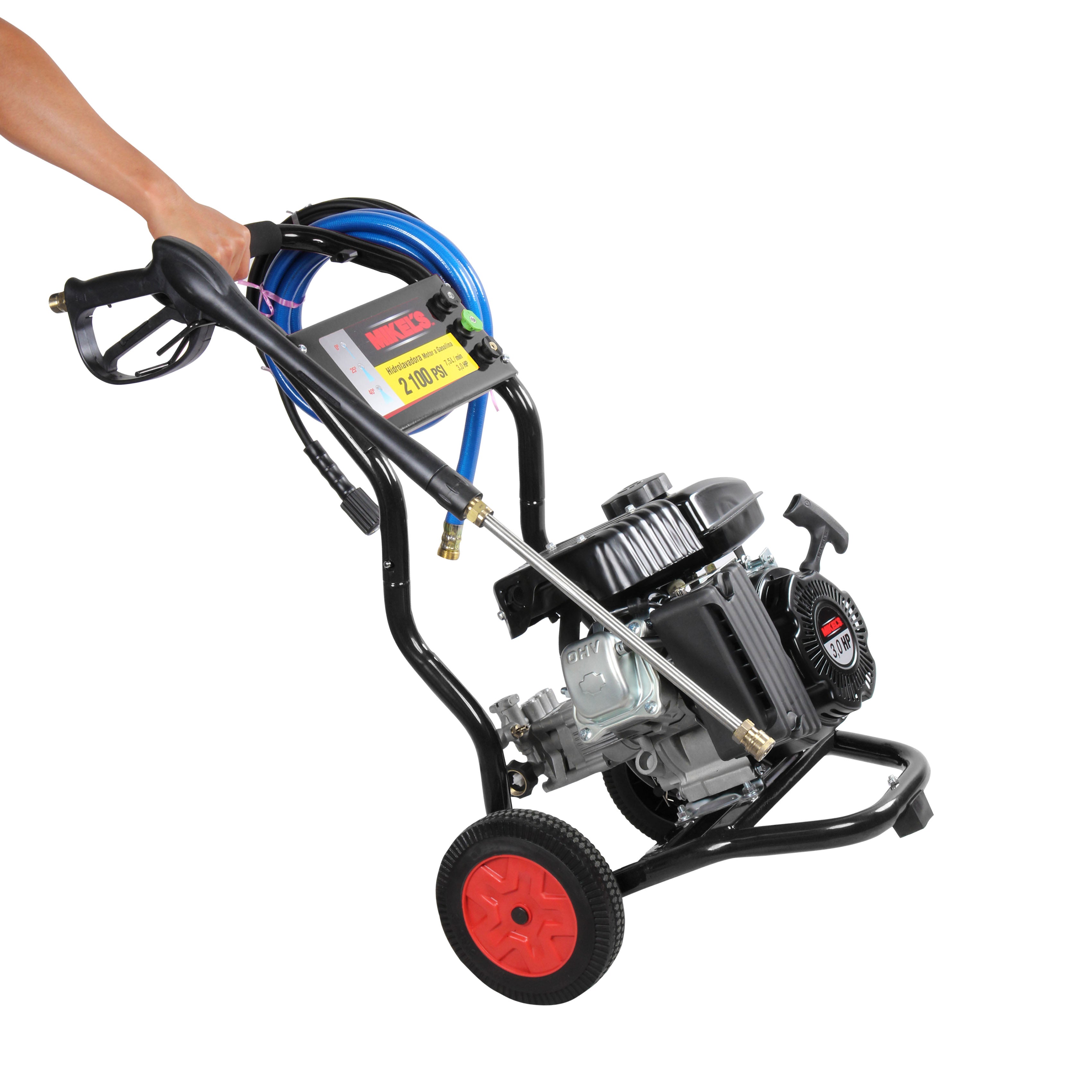 Hidrolavadora de alta presión a gasolina motor 4 tiempos (2,000 PSI / 3 HP)