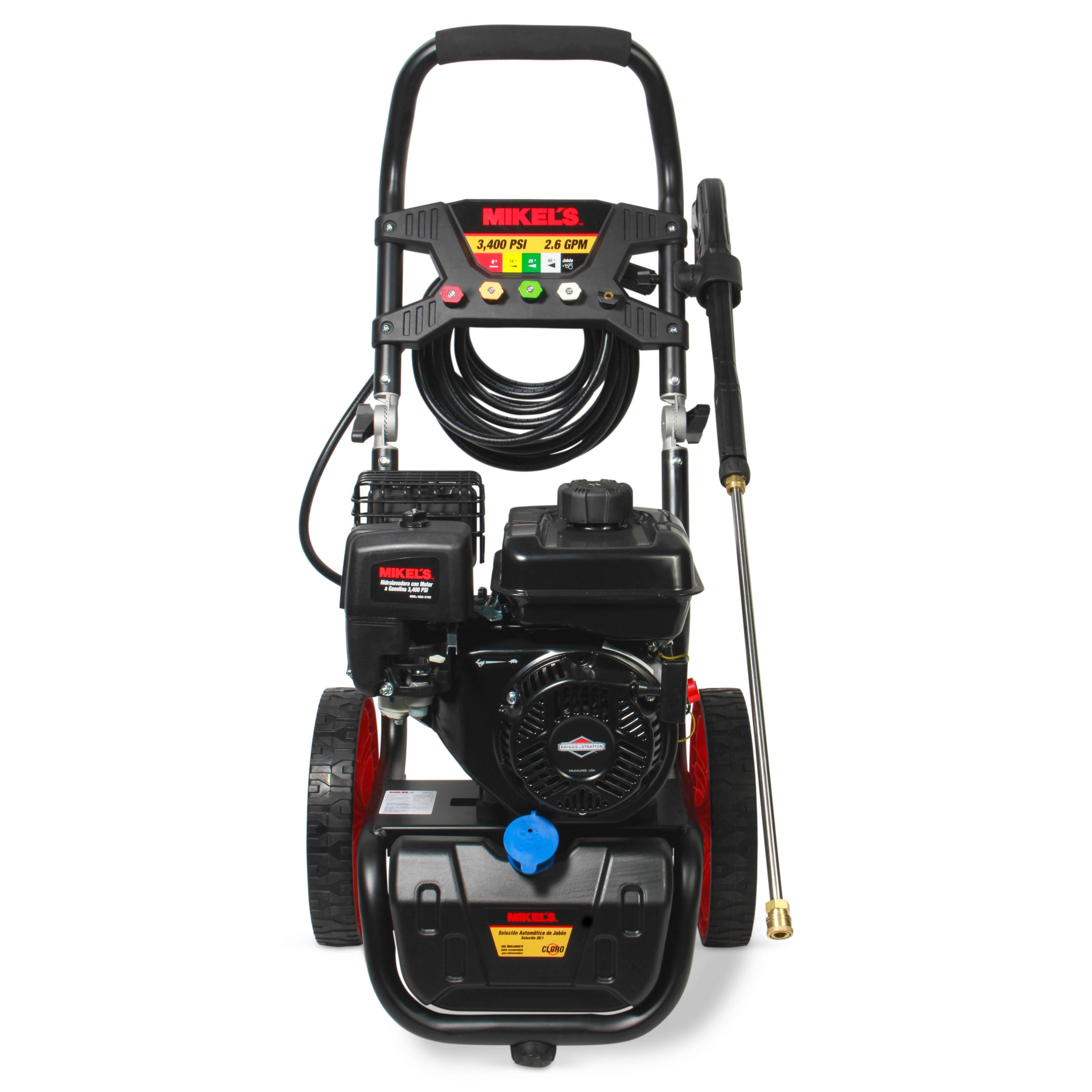 Hidrolavadora de alta presión a gasolina motor 4 tiempos (Briggs & Stratton ®) (3,400 PSI / 7.5 HP)