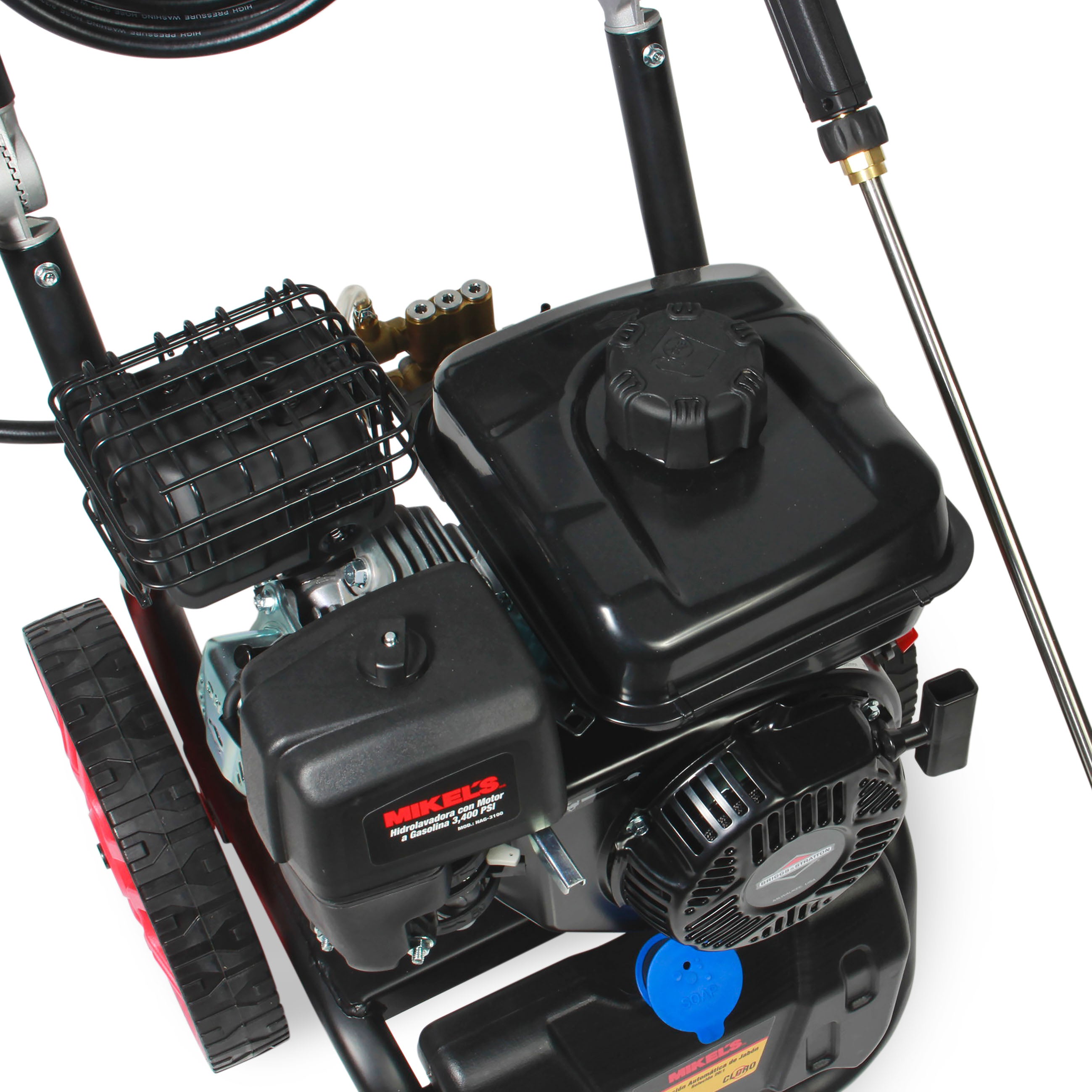 Hidrolavadora de alta presión a gasolina motor 4 tiempos (Briggs & Stratton ®) (3,400 PSI / 7.5 HP)