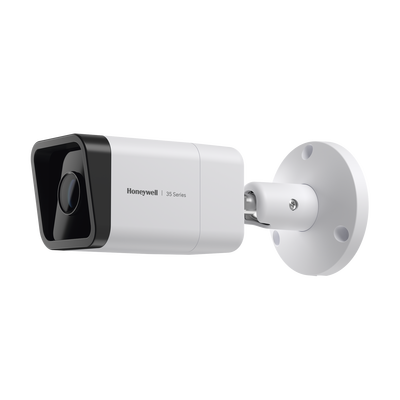 HONEYWELL - Bala IP 8 Megapixel / Lente Mot. 2.7 a 13.5 mm / 60 mts IR /  Ultra Baja Iluminación / IP67 / H.265 / IA (Filtro de Humanos y Vehiculos) / Merodeo / Conteo de Personas / PoE / Audio y Alarmas I/O / ONVIF / NDAA / Serie 35 / Honeywell Security